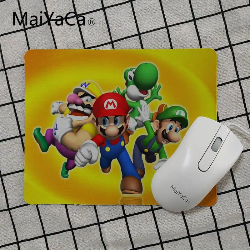 No Lock Edge18x22cm MaiYaCa super mario bros wii уникальная настольная панель коврик для игровой мыши Размер для 18x22 см 25x29 см маленький коврик для мыши - Цвет: No Lock Edge18x22cm
