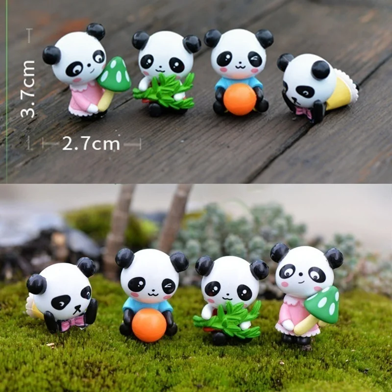 Милые мини фигурки животных панды кукольный домик игрушки