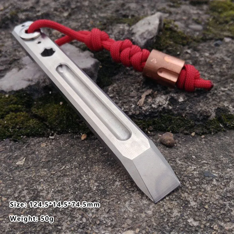 1 шт. портативный легкий титана TC4 Cowbar Prybar с шестигранным гаечным ключом открытый