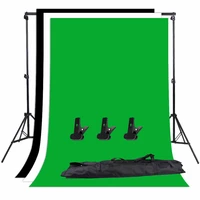 zuochen photo studio background support stand kit 1 63m black white green screen backdrop set 22m background stand for video