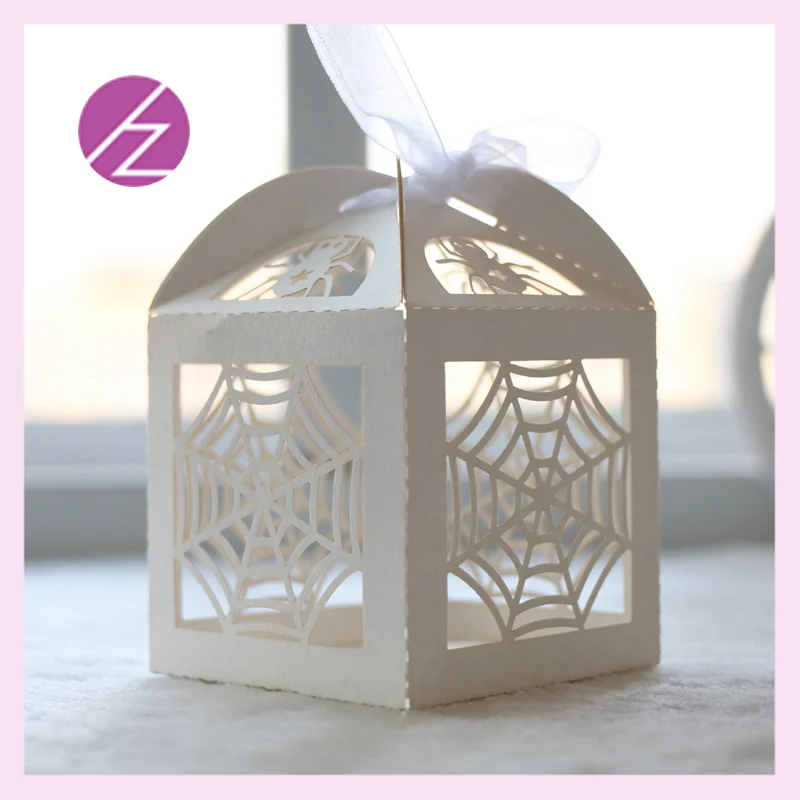 50 шт./лот Бесплатная доставка паутина тема лазерная резка г/кв. М жемчужная бумага