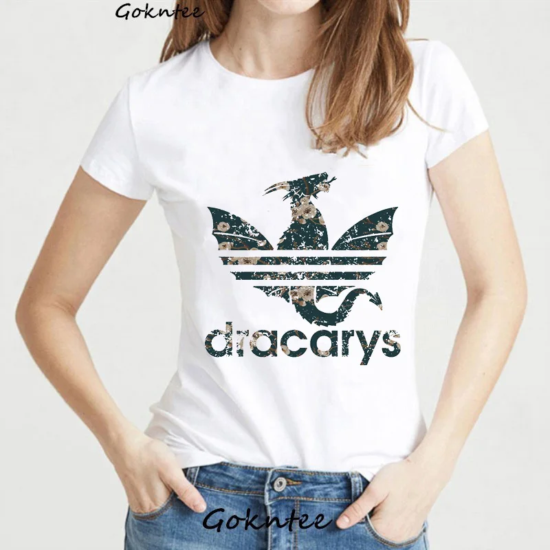 x50304 Dracarys, женская футболка, мама драконов, принт, Винтаж, dames, забавная футболка, Игра престолов, harajuku, летние топы, футболка, femme - Цвет: x50304
