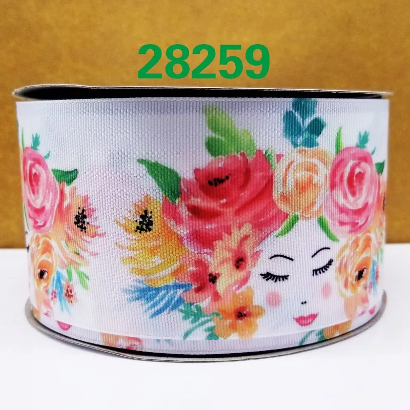 Бесплатная доставка 50 ярдов мультфильм печатных grosgrain ленты 28264|Ленты для шитья| |
