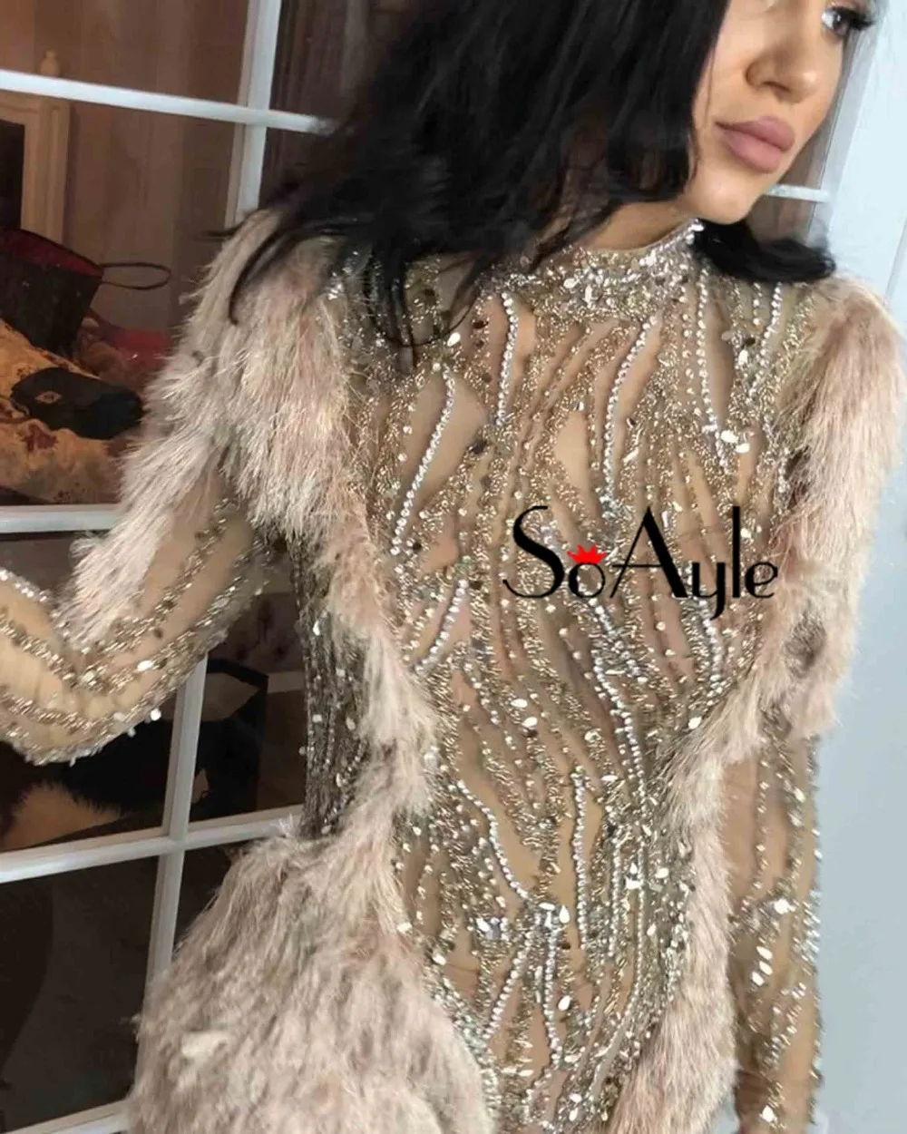 SoAyle розовые вечерние платья глубокий v-образный вырез кружева бисером vestido de Festa без рукавов платья для выпускного вечера с цветами Сексуальное Сплит длинное платье