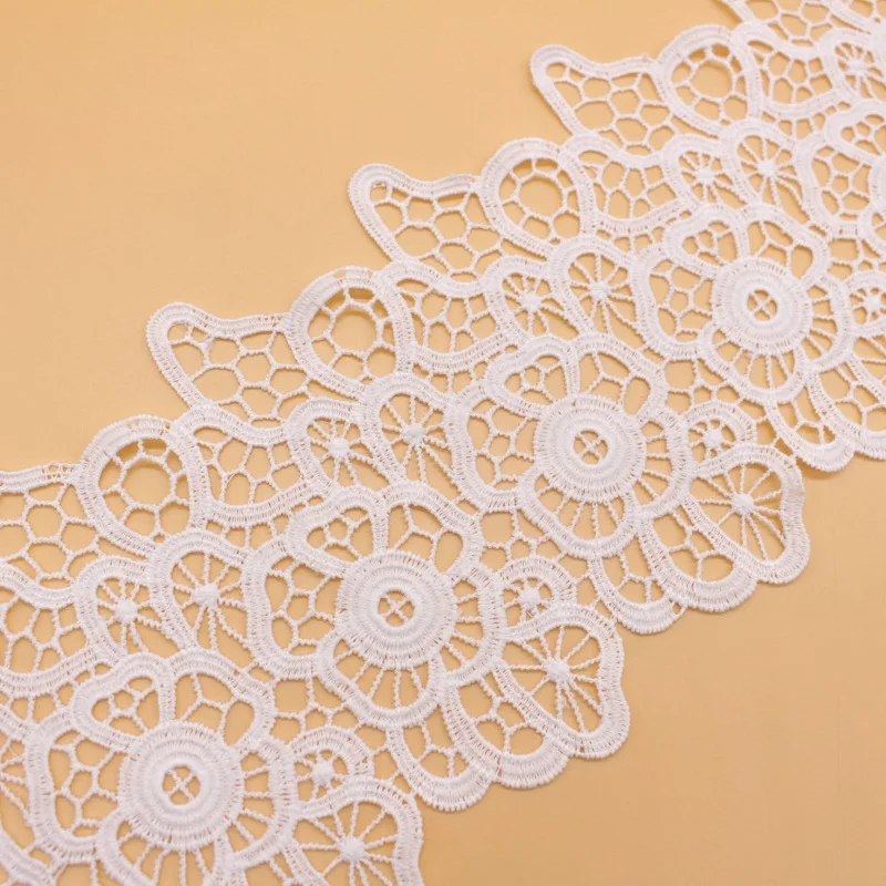1yard 7cm White Flower Embroidery Lace for Wedding Dress Decoration DIY Sewing Accessories | Дом и сад