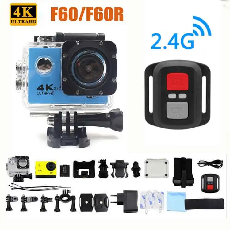 Ultra HD Action F60/F60R 4K/30fps 16MP WiFi 170Dgree Helmet подводная 30m Дайвинг Водонепроницаемая Спортивная камера