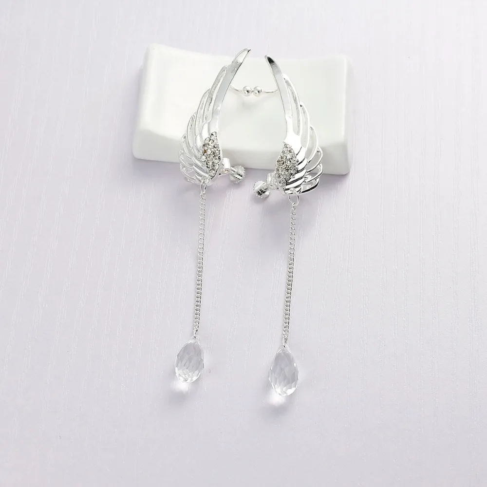 DoreenBeads Новые Модные клипсы для ушей серьги-пусеты с ангельскими крыльями и