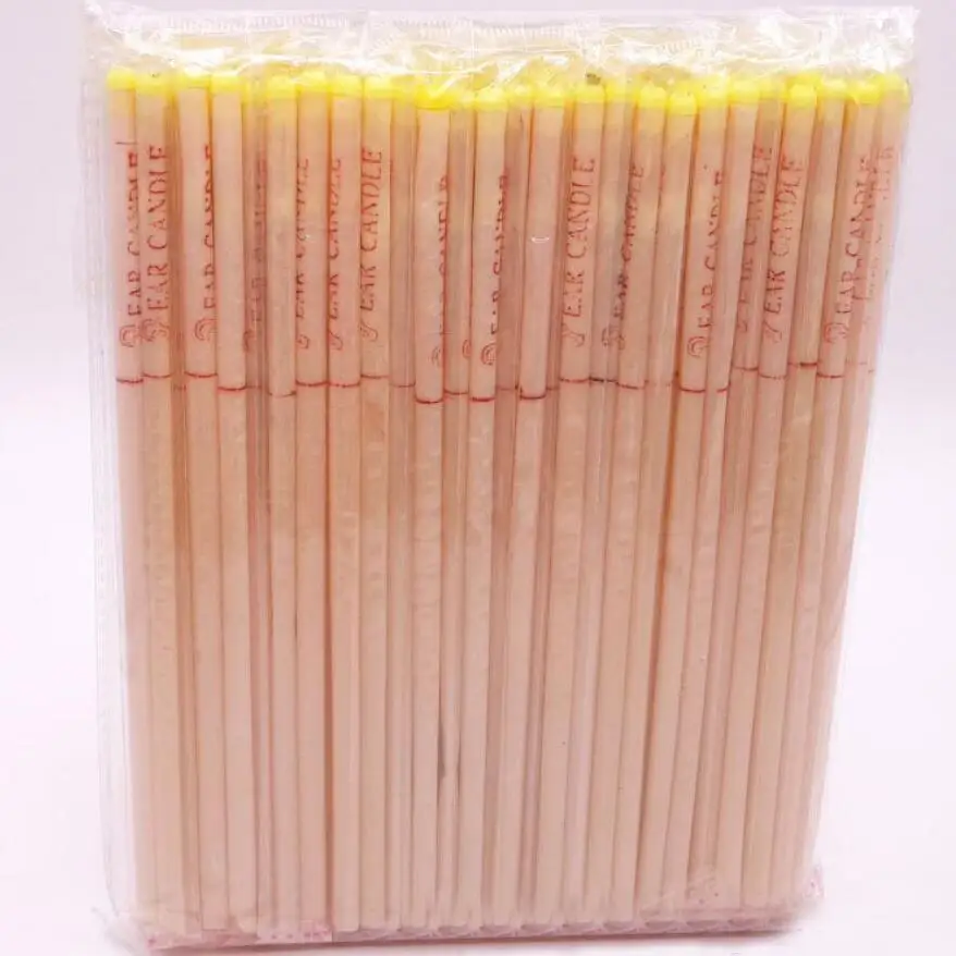 Coning Beewax 8 цветов Ушная свеча ушные свечи терапия прямой Стиль уход за ухом термо-Ушная терапия Уход за кожей лица аппарат для лифтинга D30 - Цвет: 100 pcs Light Yellow