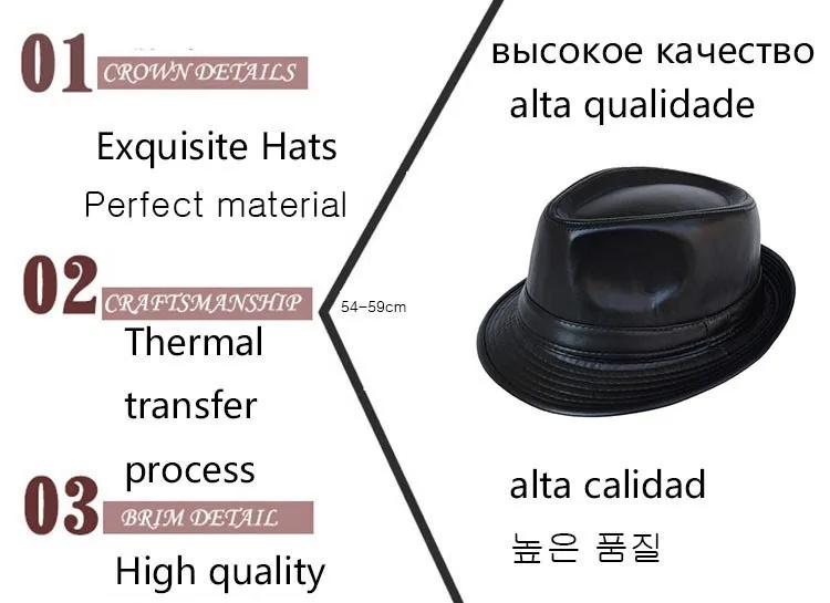 Высокое качество! Мужская черная фетровая шляпа из искусственной кожи для джентльменов, женская панама 20
