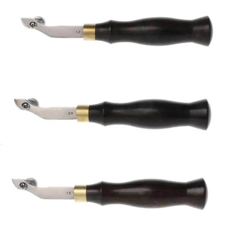 Регулируемый Боковая ручка Creaser из нержавеющей стали Ebony Craft Tool DIY 0 5/1 2/1 5 мм|Шитье| |