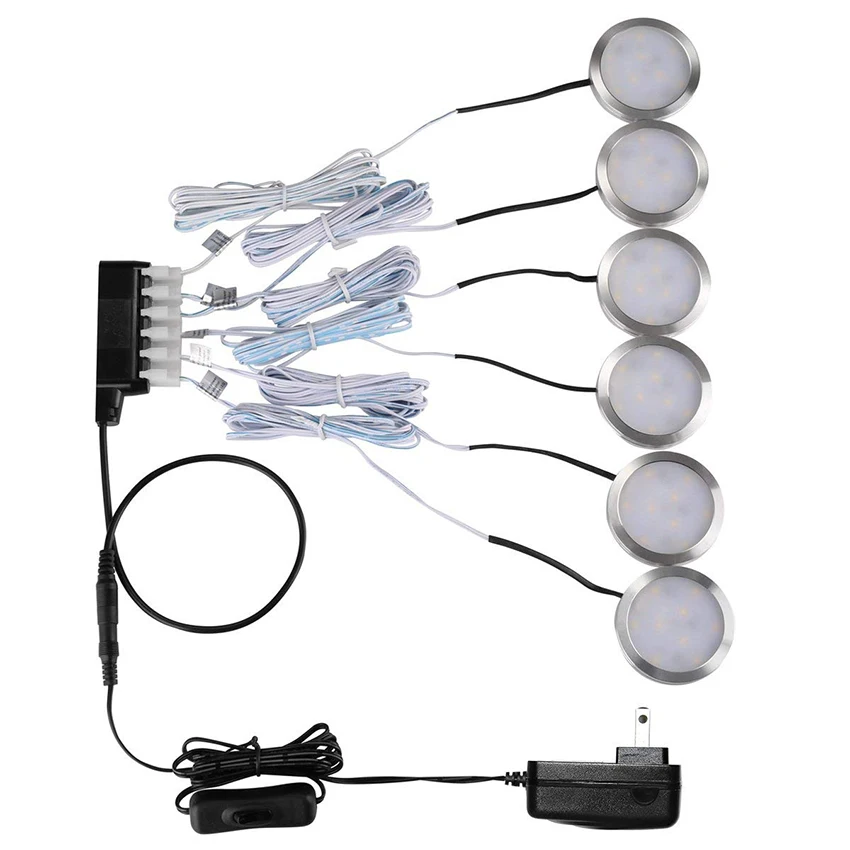 36pcs led under cabinet light 12v 2 5w kitchen closet night lights home wardrobe counter furniture shelf lamp with switch free global shipping