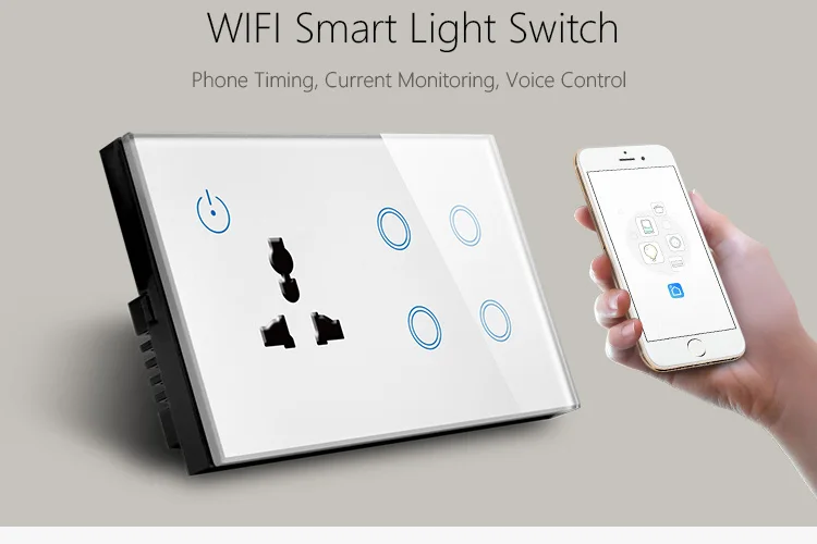 ASEER, Новое поступление, Великобритания, wifi розетка с 4 бандами, wifi переключатель 600 Вт, wifi умная настенная розетка 16А, совместимый с Alexa, google assistant