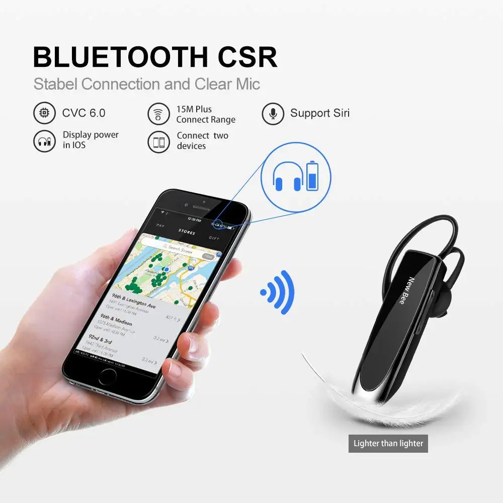 Беспроводная гарнитура pfBluetooth 2 комплекта 24 часа для вождения 60 дней в режиме