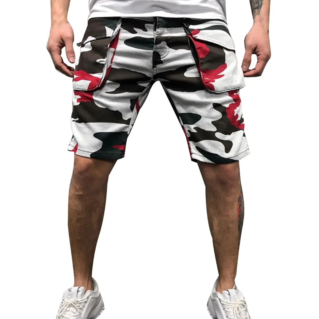 Мужские камуфляжные шорты новый стиль хлопковые комбинезоны с несколькими