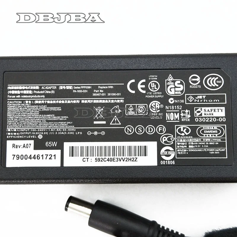 Зарядное устройство для ноутбука HP EliteBook 19 5 720 G1 G2 725 740 745 750 p 755 2170p 2540p 2560P|Адаптеры