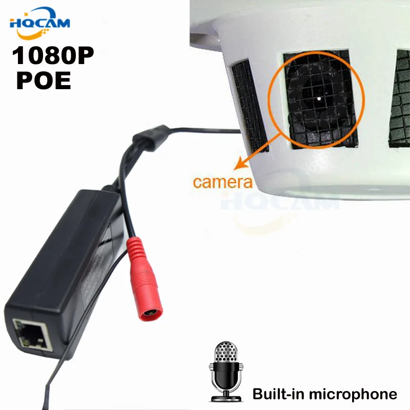 Мини камера ONVIF2.0 P2P 1080p мини POE IP купольная для аудио микрофона|1080p poe camera|dome ip cameramini