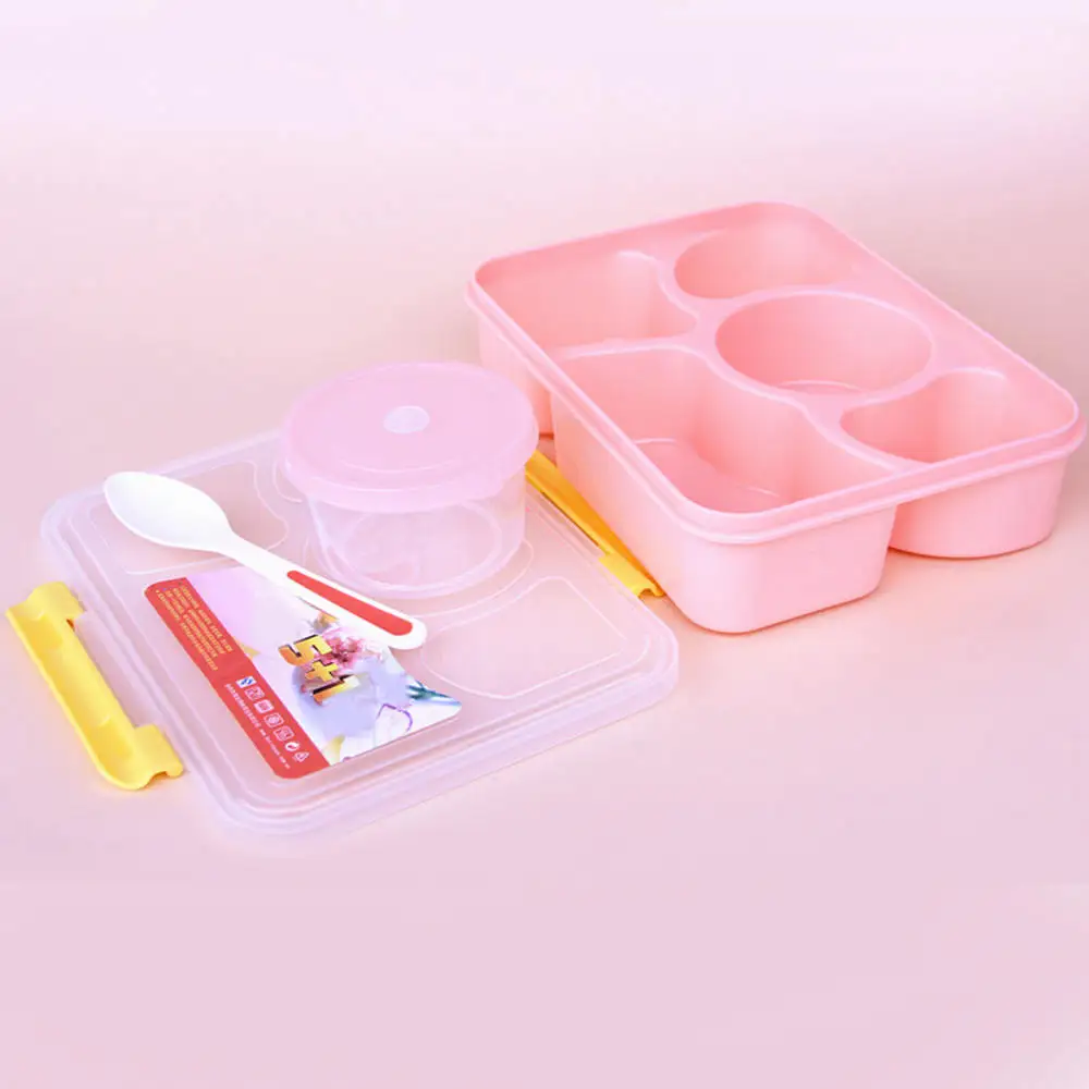 Пластиковый контейнер Bento для обеда, переносная коробка для ланча, контейнер для хранения еды, контейнер для пикника для студентов