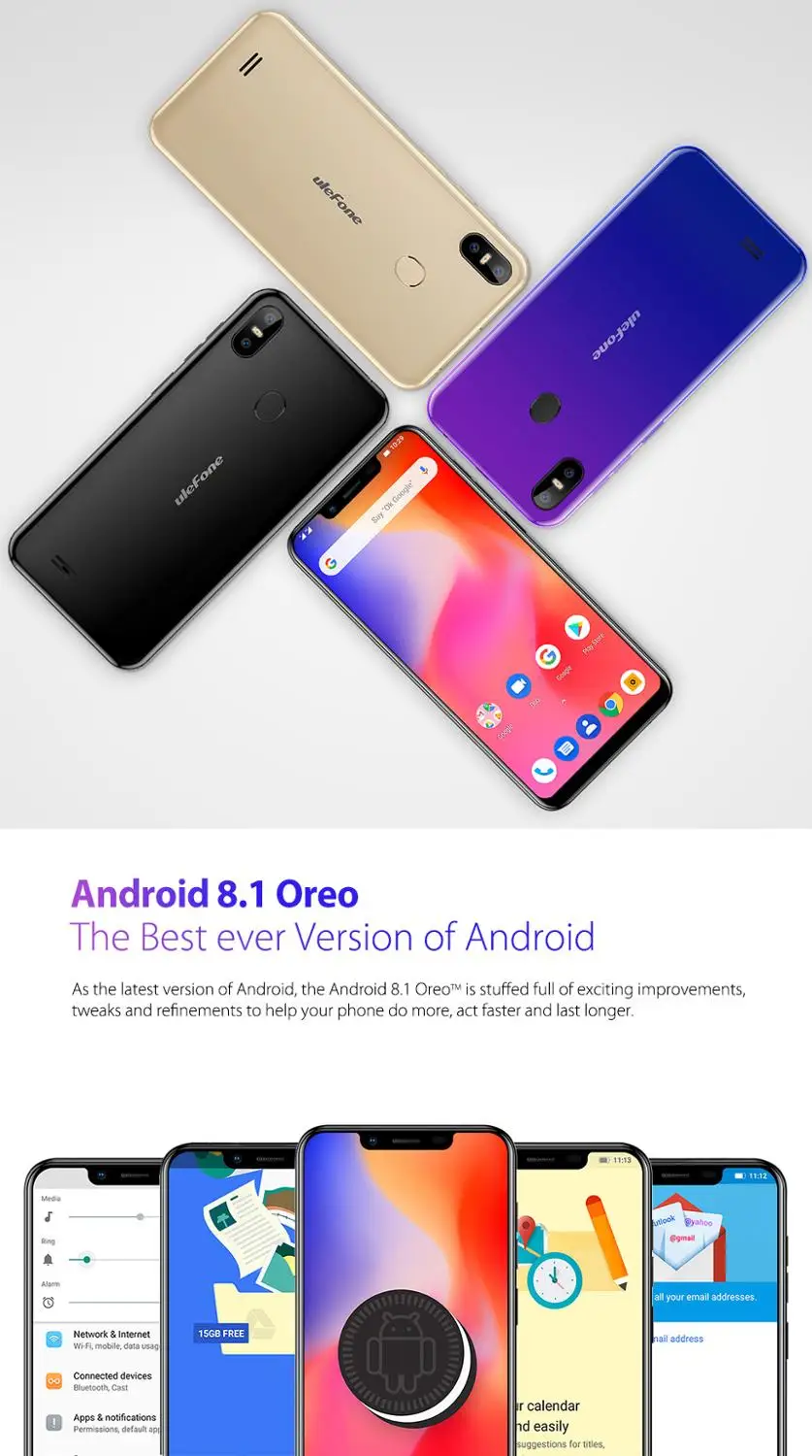 Мобильный телефон Ulefone S10 Pro 4G 5 7 дюймов четырехъядерный процессор MT6739WA 2 ГБ 16