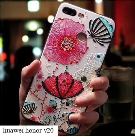 Huawei honor v20 Чехол объемный узор 3D Newdesign Мягкий ТПУ силиконовый чехол для huawei