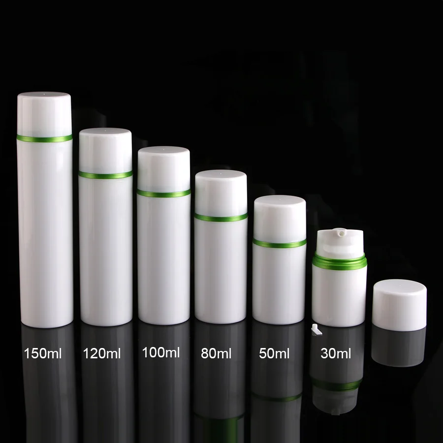 Пустая белая безвоздушная бутылка для лосьона или диспенсер крема помпа