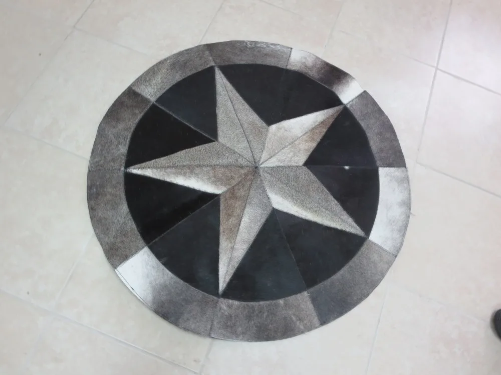 Высококачественный коврик ручной работы из воловьей кожи с рисунком рулевого