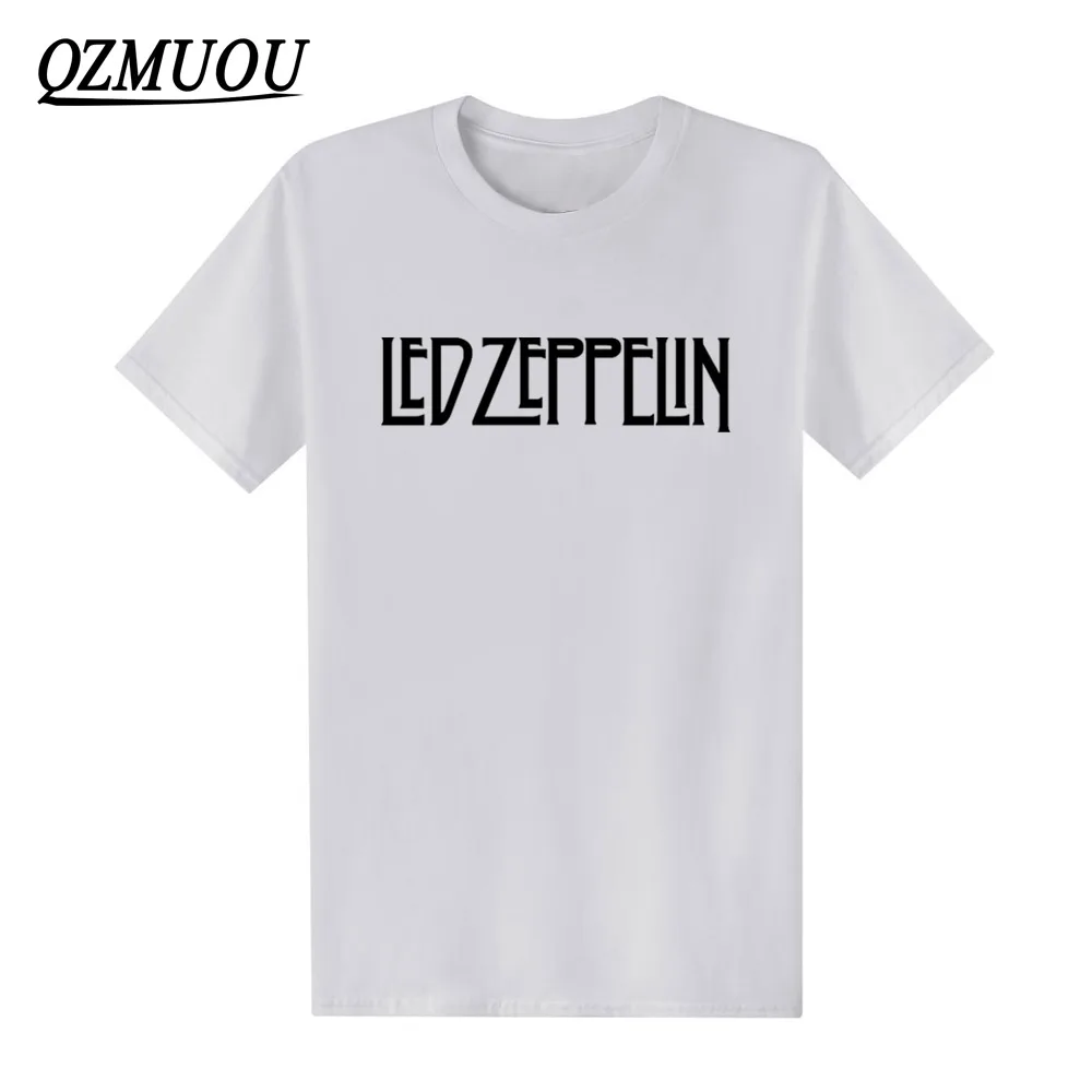 White1 Новинка, мужские футболки, модные, Led, Zeppelin, логотип, графическая футболка, хлопок, Круглый ворот, короткий рукав, футболка, хип-хоп, футболка, размер XS-XXL - Цвет: White1