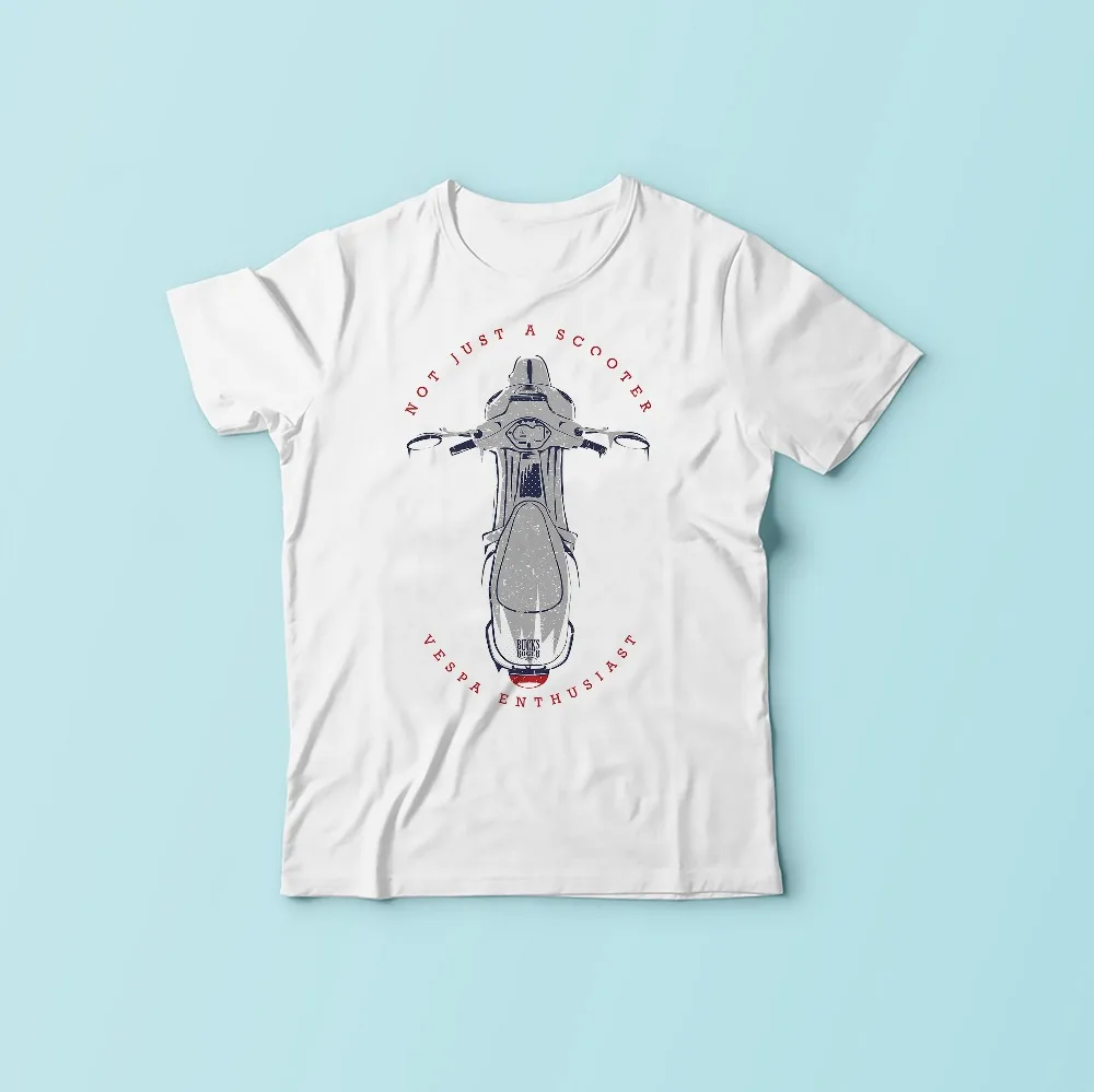 Классический vespa Футболка мужская jollypeach новый бренд повседневные мужские
