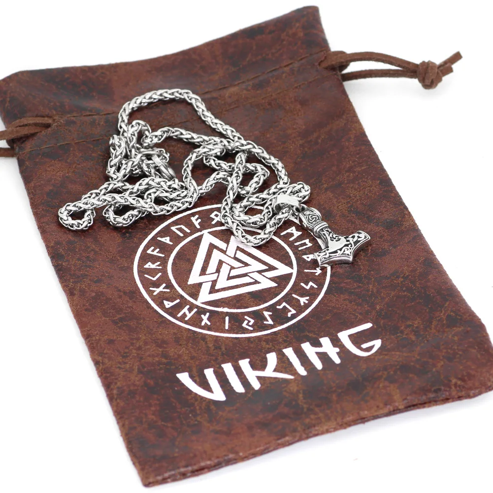Скандинавский Викинг из нержавеющей стали rune small thor hammer Mjolnir подвеска ожерелье с