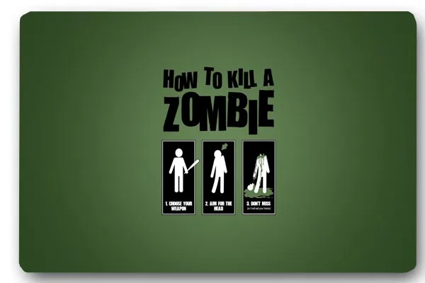 CHARMHOME Пользовательские Коврики для передней двери как убить зомби