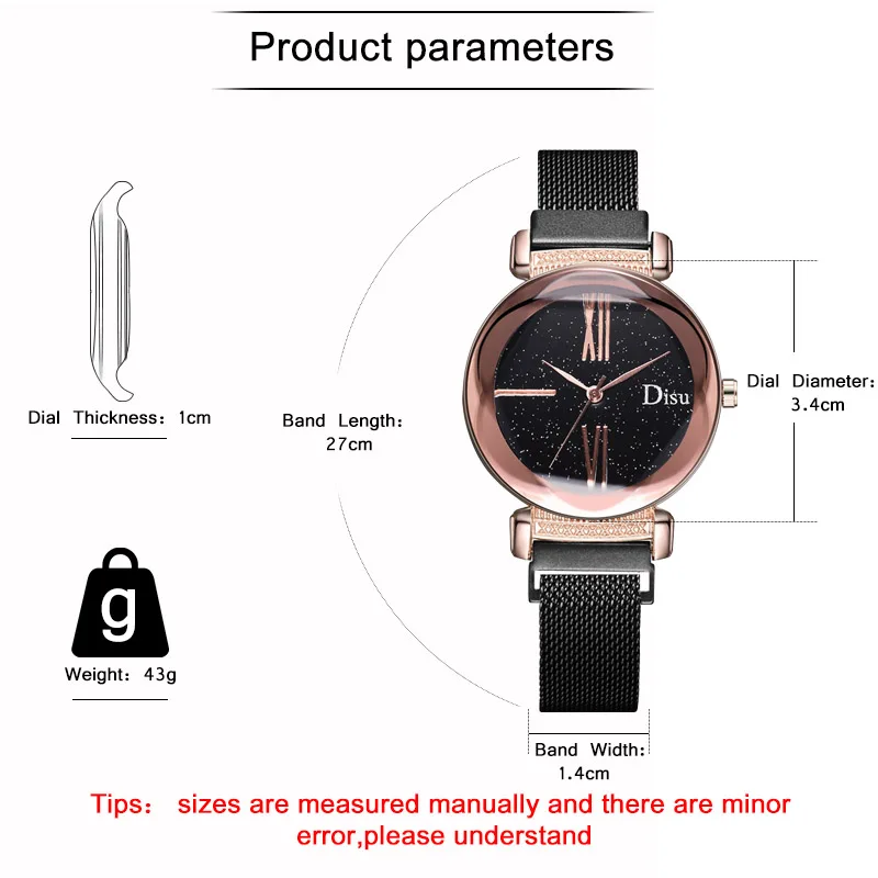 WJ-8428 роскошные женские часы магнит звездное небо наручные для женщин Женские