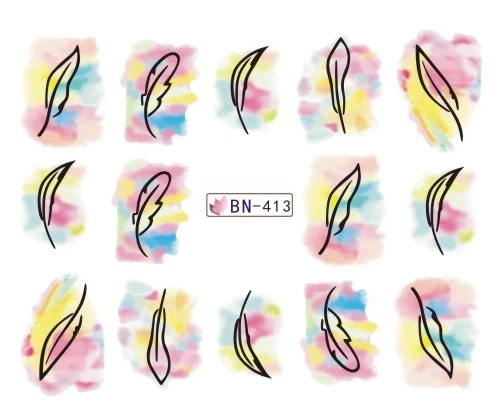 12 упак./лот водная наклейка для дизайна ногтей с полным покрытием Сова птица