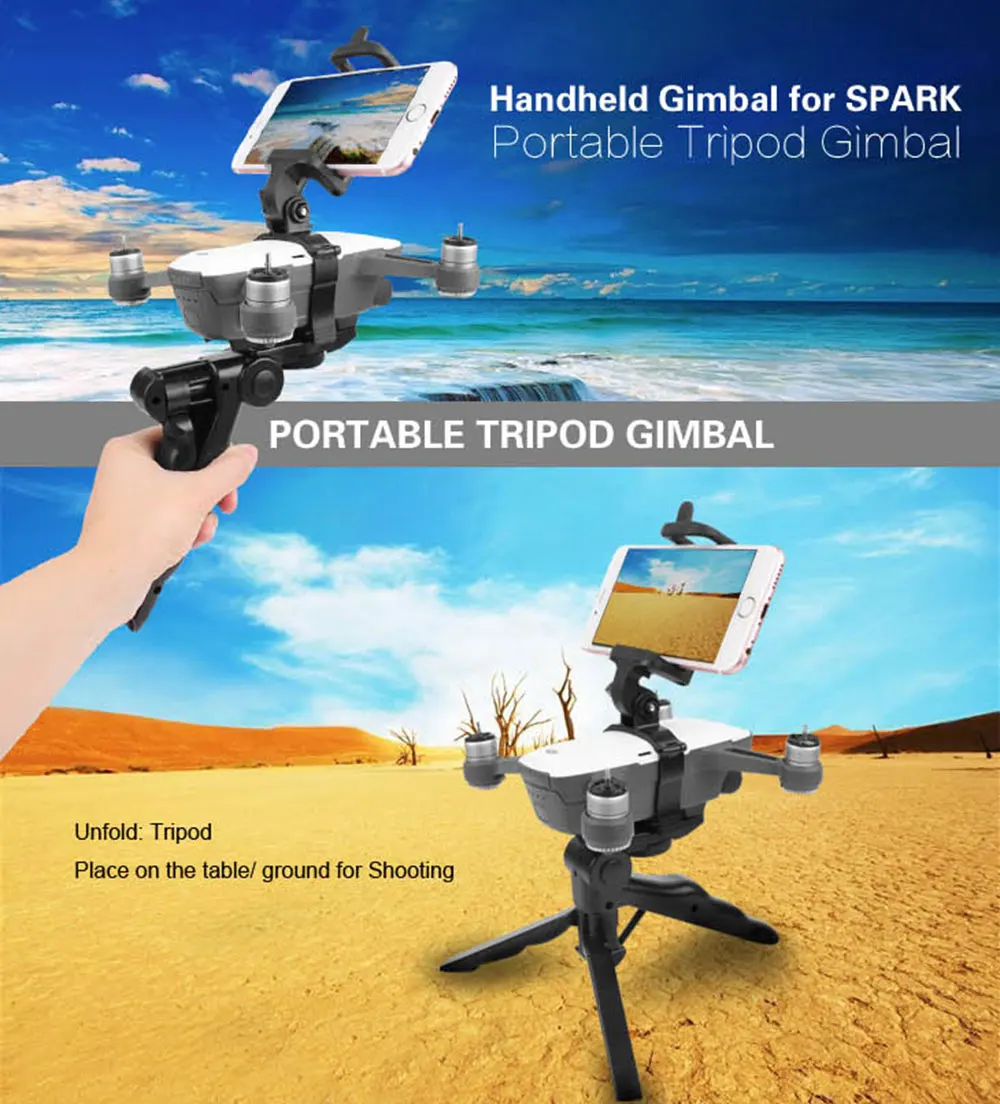 Переносной штатив многофункциональный держатель для дрона DJJ Spark Ручной Стабилизатор для фотоаппарата запасные части поддерживает крепление