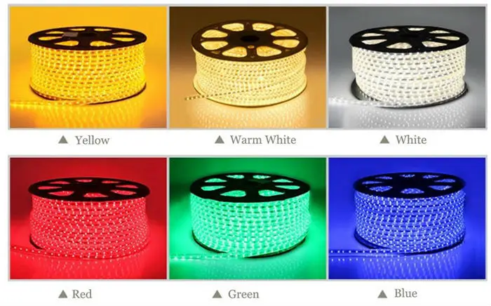220В 5050 SMD 300 Светодиодная лента + Вилка питания 1 м/2 м/3 м/4 м/5 м/10 м/15 м/20 м белый/теплый