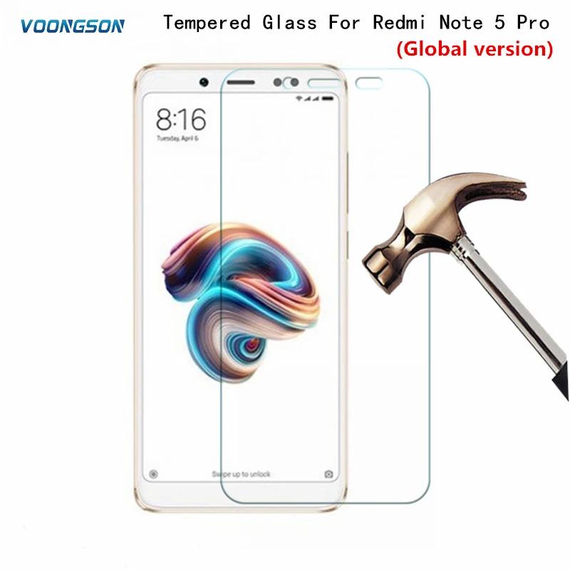Note5 Pro закаленное стекло для Xiaomi 6X Redmi Note 5 Защитная крышка экрана мобильного