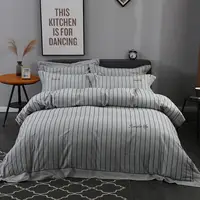 2018 100%  cotton  Brief solid  Bedding Set .Duvet Cover Bed sheet Bed Linen Pillowcases.Foison Light Gray