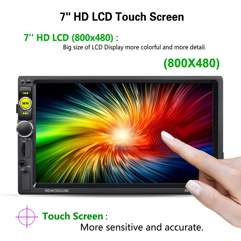 MP5 Автомобильный плеер 7 &quotHD LCD сенсорный экран Камера заднего вида Карта BT ридер