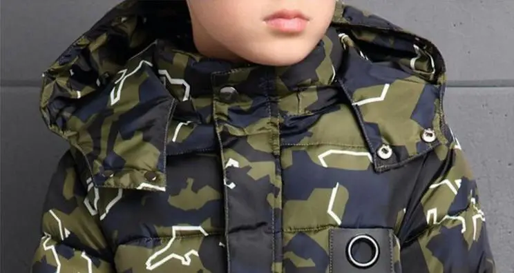 Большие Мальчики Зимнее Пальто Куртка новая детская в прилив Корейский младенца