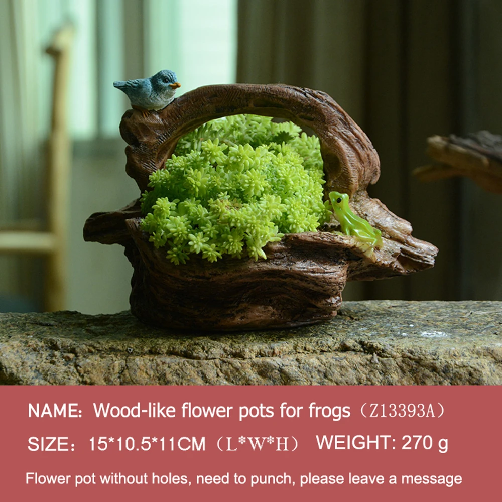 Everyday Collection Resin Animal Flower Pot Fairy Garden Plant Pots For Succulents Decorative Home Desktop Flowerpot Decoration | Дом и сад
