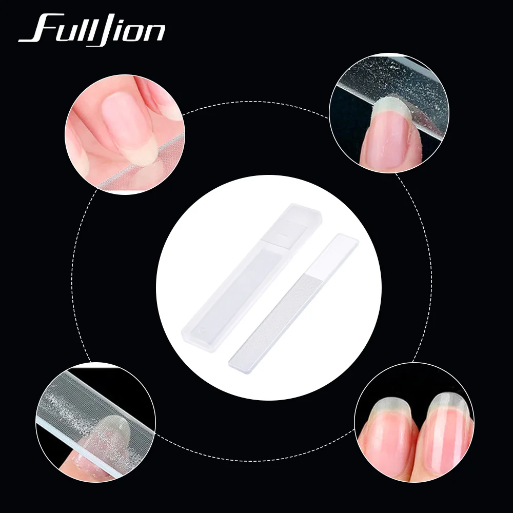Fulljion 1 шт. пилочка для ногтей Nano glass прочная Шлифовальная Пилка Для Полировочный