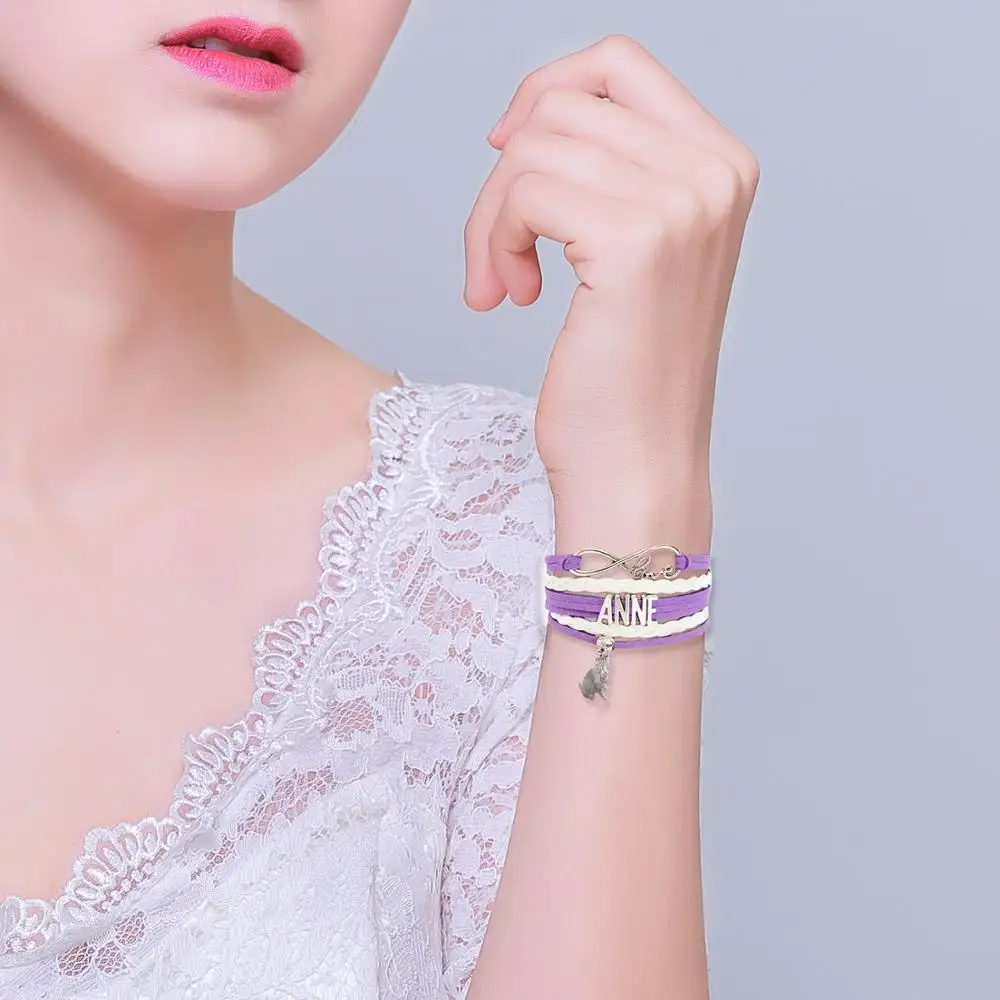 Personalized Pet and Name Weaving Charm Bracelet Customized your own style for Dropshipping CJZBLXSL01293 | Украшения и
