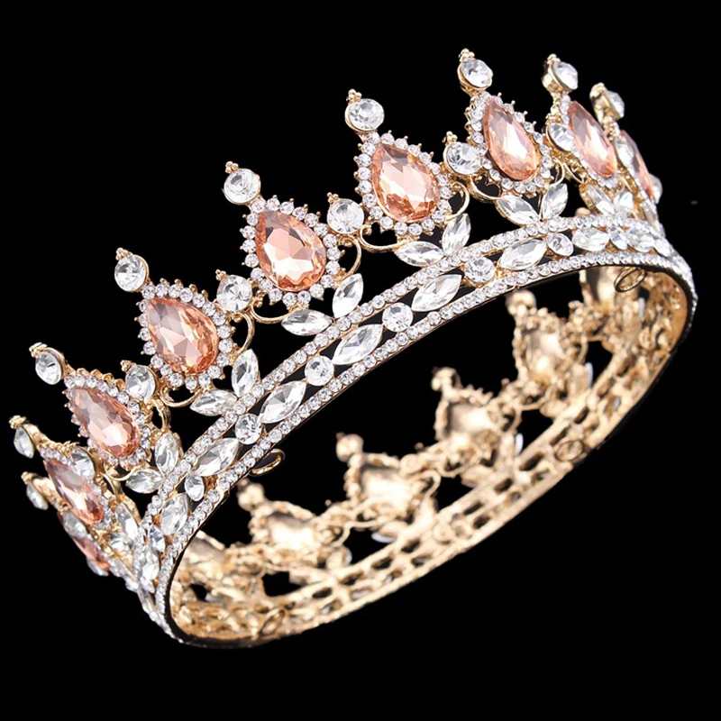 

New 2018 Luxury Sparkling Crystal Bridal Crown Hair Accessories For Women Girls Wedding Tiaras Big Prom Pageant Crowns Jewelry
