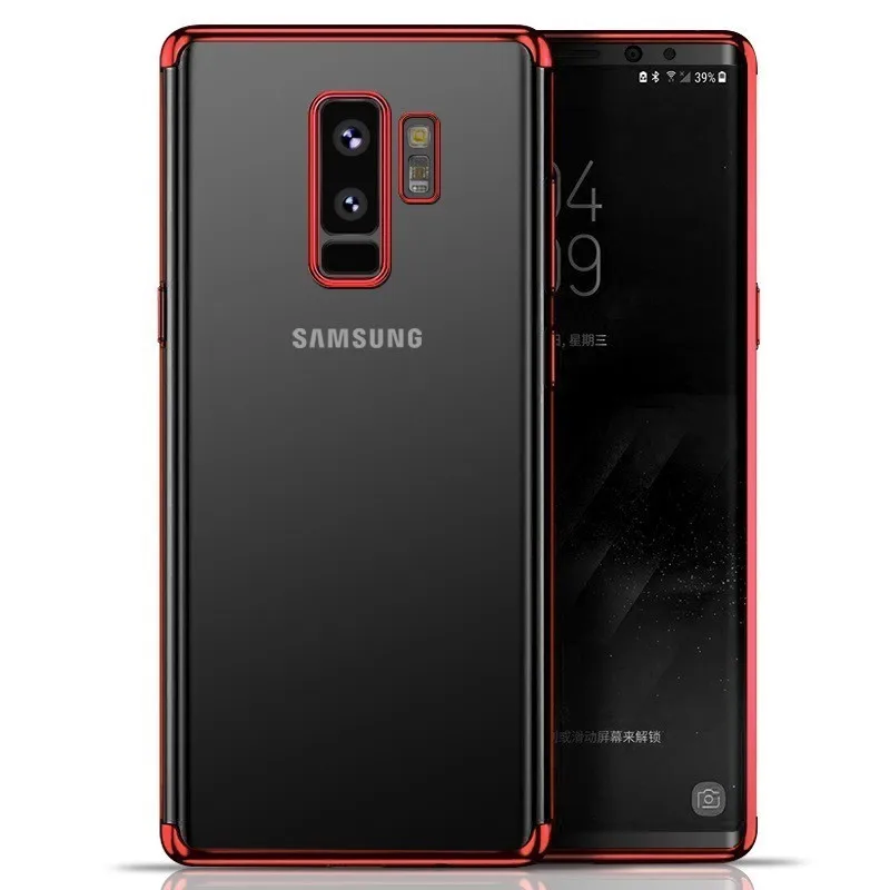 For Samsung S8 Case S10 S9 S10e Plus Note 8 Phone Luxury Brand TPU Transparent Galaxy Cover | Мобильные телефоны и