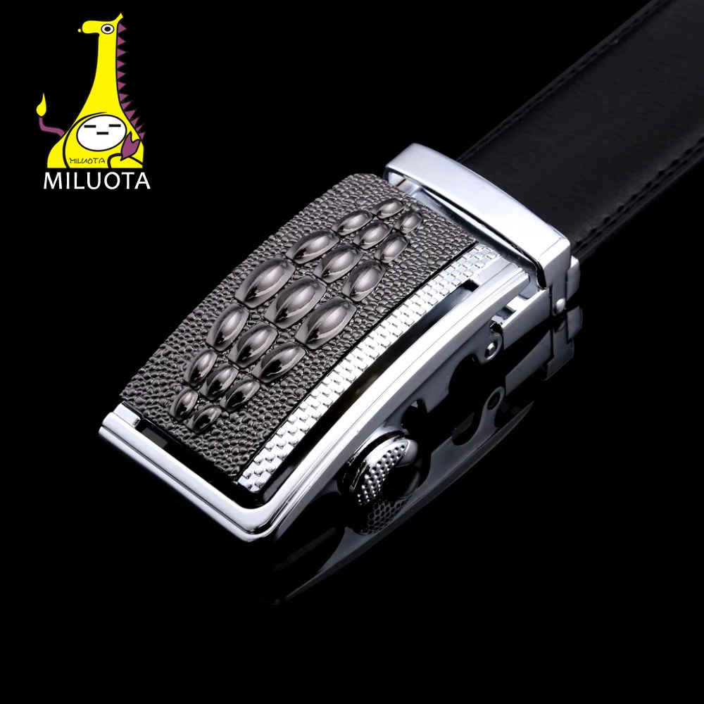 Мужской ремень из натуральной кожи с автоматической пряжкой [MILUOTA] | Аксессуары