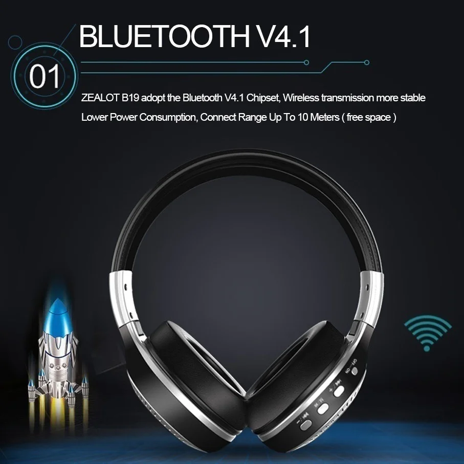 Горячая Распродажа наушники с ЖК дисплеем HiFi Bass Stereo Bluetooth беспроводная гарнитура