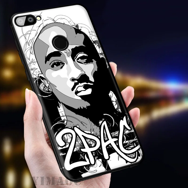 YIMAOC 2pac Tupac Rapper Soft Case for Huawei Honor View 20 10 8X 8 8C 6A 7A 7X 7C Lite Pro Y9 Y7 Y6 Prime 2018 2017 |