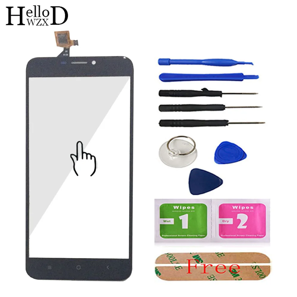HelloWZXD 5,5 ''для Oukitel U20 Plus, сенсорный экран, стекло, дигитайзер, панель, сенсорный экран, переднее стекло, объектив, сенсор, Бесплатный клей