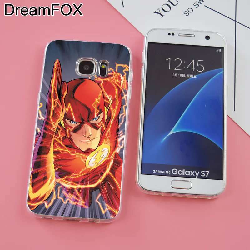 DREAMFOX K226 The Flash Superhero Soft TPU Silicone Case Cover For Samsung Galaxy Note S 6 7 8 9 Edge Plus Grand Prime |