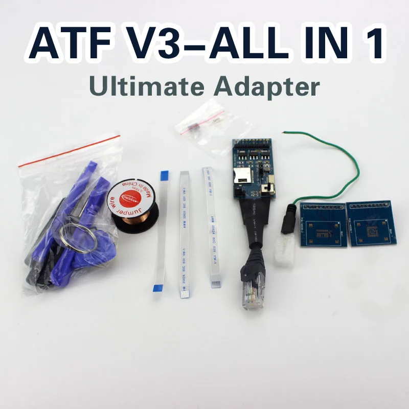 100% оригинальный продукт программатор ATF JTAG/EMMC/ISP/MMC карты ATF-V2 все в 1 Ultimate адаптеры