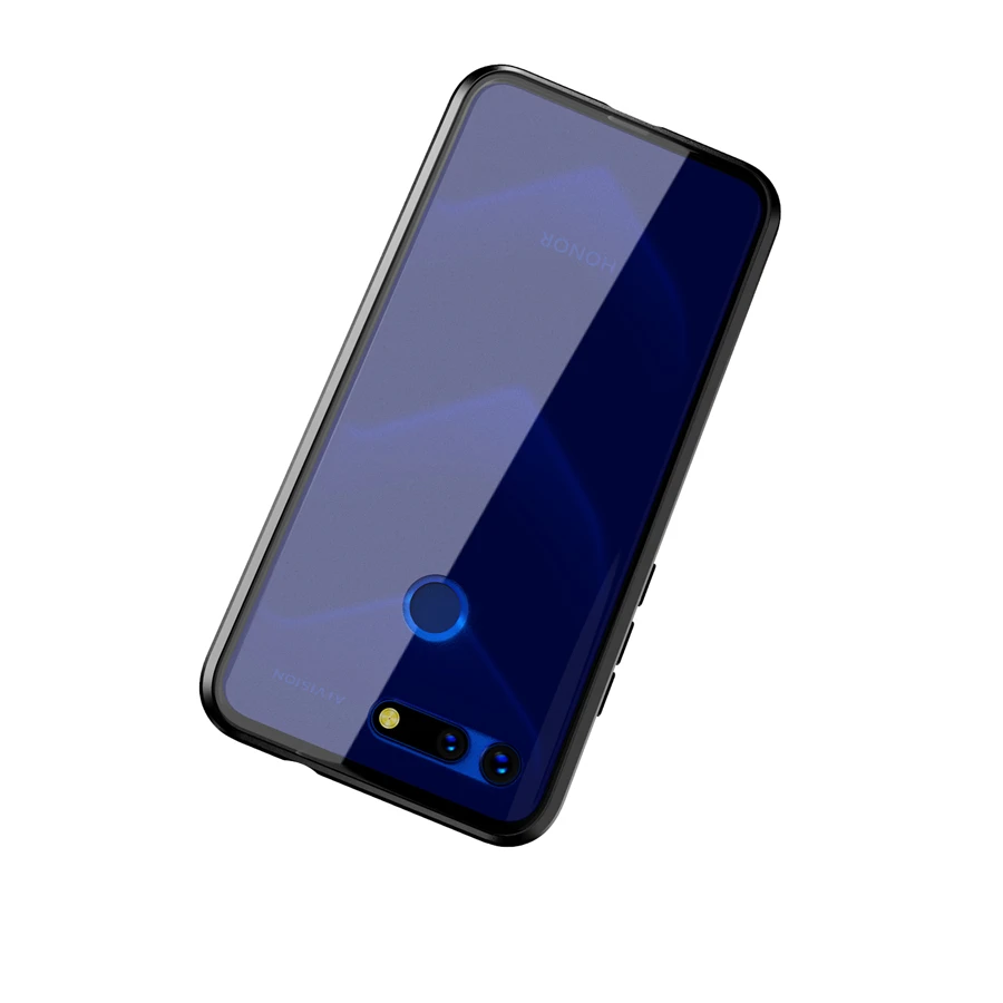 Для huawei Honor View 20 V20 Магнитный чехол 360 Передний+ задний двухсторонний 9H чехол из закаленного стекла для huawei Honor V20 металлический бампер