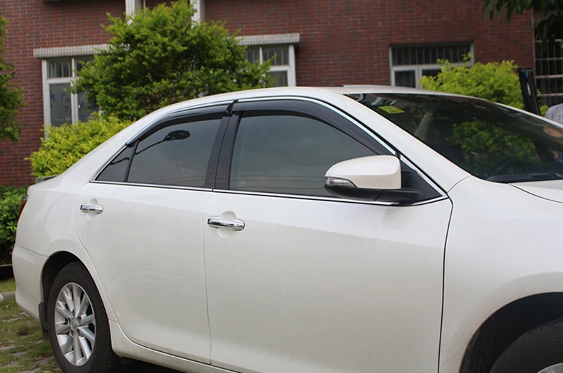 Для TOYOTA CAMRY 2012 2013 окна автомобиля козырек вентиляционный защитный козырек от солнца и дождя чехол дефлектор автомобильный Стайлинг